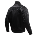 NFL KANSAS CITY CHIEFS CLASSIC 3BK MEN'S SATIN JACKET (TRIPLE BLACK)