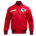 NFL KANSAS CITY CHIEFS RETRO CLASSICS BLOUSON EN SATIN POUR HOMME (ROUGE/NOIR)