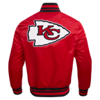 NFL KANSAS CITY CHIEFS RETRO CLASSICS BLOUSON EN SATIN POUR HOMME (ROUGE/NOIR)
