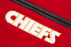 NFL KANSAS CITY CHIEFS RETRO CLASSIC BLOUSON COLLÉGIAL EN LAINE À BORDS CÔTELÉS (ROUGE/NOIR)