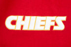 NFL KANSAS CITY CHIEFS RETRO CLASSIC BLOUSON COLLÉGIAL EN LAINE À BORDS CÔTELÉS (ROUGE/NOIR)