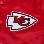 NFL KANSAS CITY CHIEFS BEST OF MEN'S RIB SATIN JACKET (RED/BLACK)