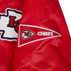 NFL KANSAS CITY CHIEFS BEST OF MEN'S RIB SATIN JACKET (RED/BLACK)