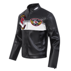 NFL KANSAS CITY CHIEFS BORN FOR SPORT BLOUSON MOTO POUR HOMME (NOIR/BLANC)