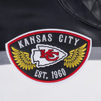 NFL KANSAS CITY CHIEFS BORN FOR SPORT BLOUSON MOTO POUR HOMME (NOIR/BLANC)