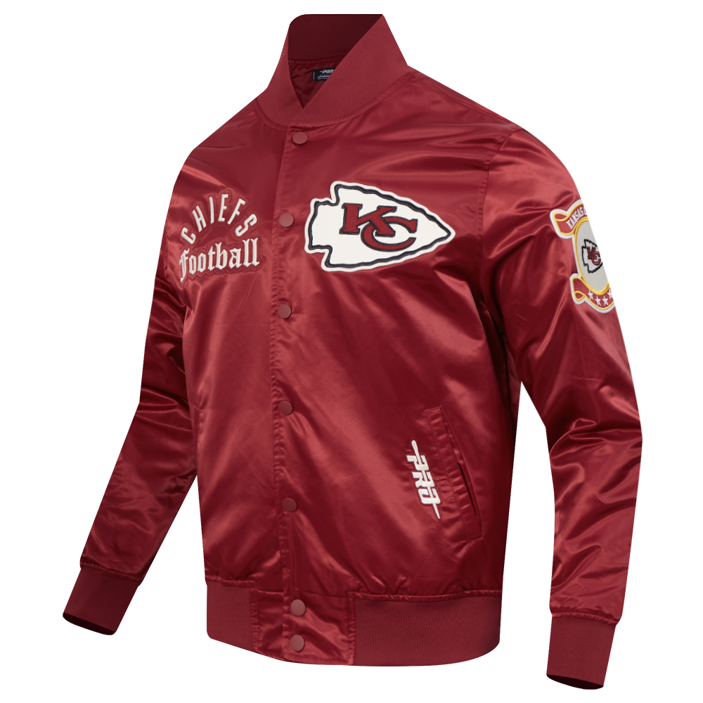 NFL KANSAS CITY CHIEFS MODERN ORIGINALS MEN'S SATIN JACKET (CARDINAL RED)