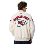 NFL KANSAS CITY CHIEFS PRO GAME DAY RETRO JACKET (EGGSHELL/TAUPE/EGGSHELL)