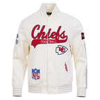 NFL KANSAS CITY CHIEFS PRO GAME DAY RETRO JACKET (EGGSHELL/TAUPE/EGGSHELL)