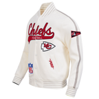 NFL KANSAS CITY CHIEFS PRO GAME DAY RETRO JACKET (EGGSHELL/TAUPE/EGGSHELL)