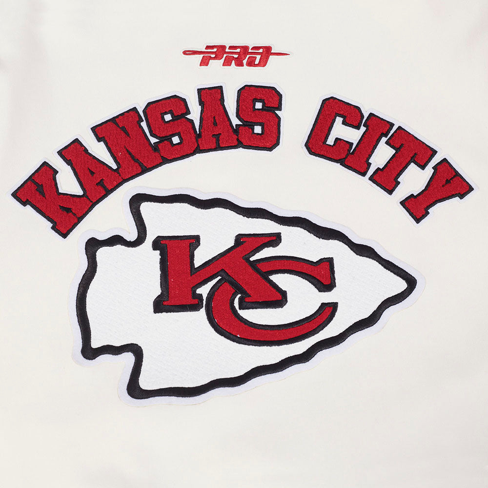 NFL KANSAS CITY CHIEFS PRO GAME DAY RETRO JACKET (EGGSHELL/TAUPE/EGGSHELL)