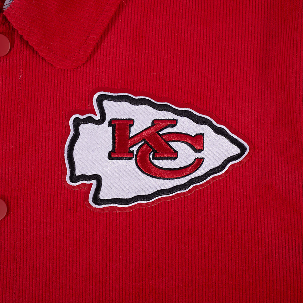 NFL KANSAS CITY CHIEFS CLASSIC CORDUROY MEN'S COAT (RED)