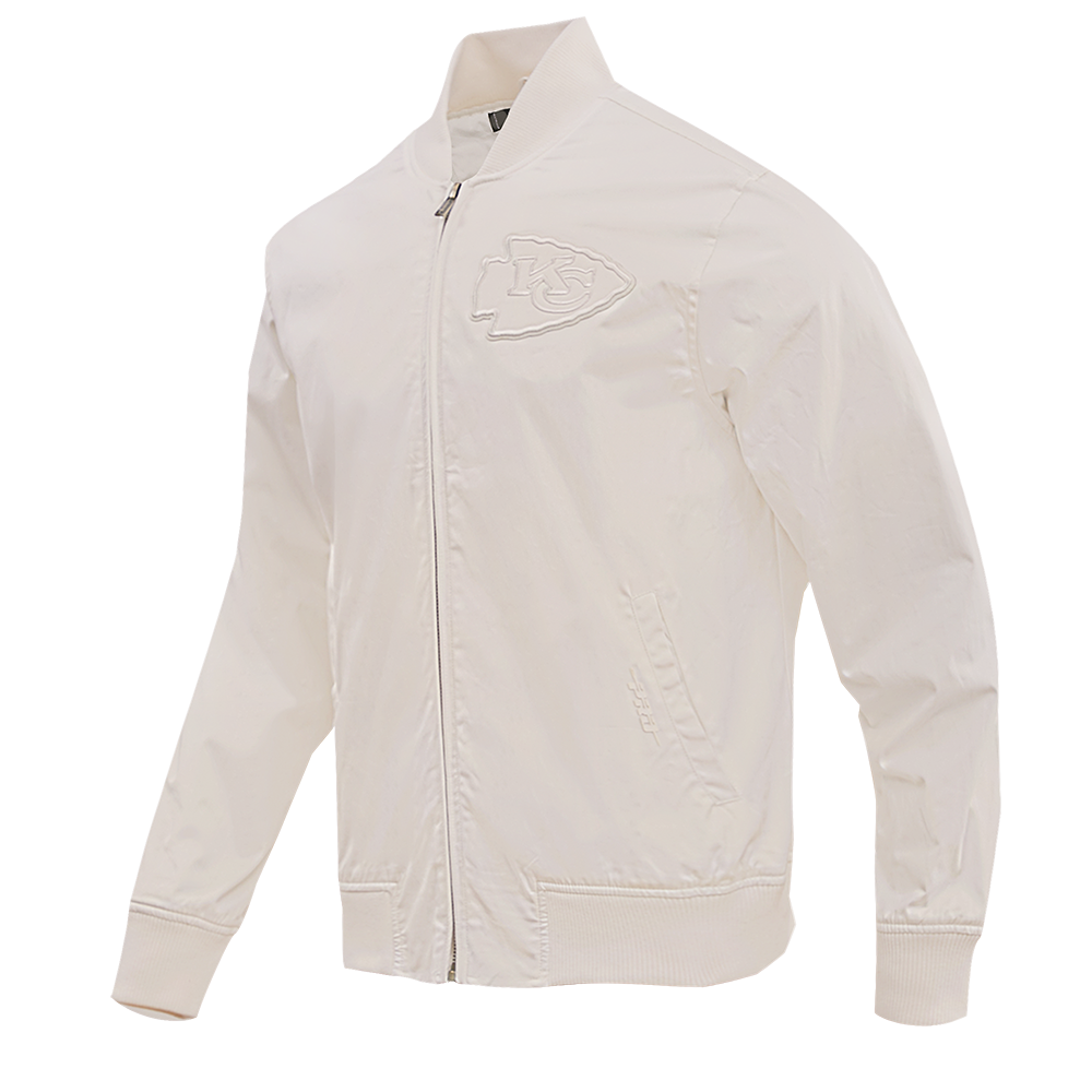 NFL KANSAS CITY CHIEFS NEUTRAL MEN'S TWILL JACKET (EGGSHELL)