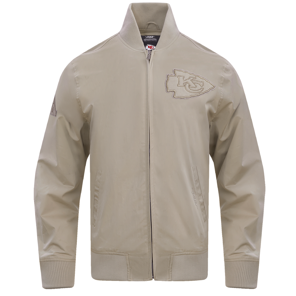 NFL KANSAS CITY CHIEFS NEUTRAL MEN'S  TWILL JACKET (TAUPE)