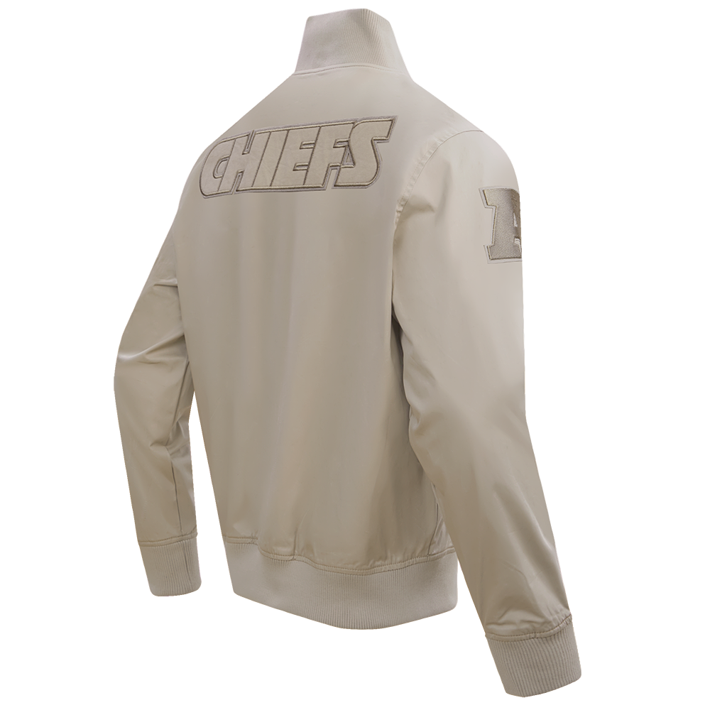 NFL KANSAS CITY CHIEFS NEUTRAL MEN'S  TWILL JACKET (TAUPE)