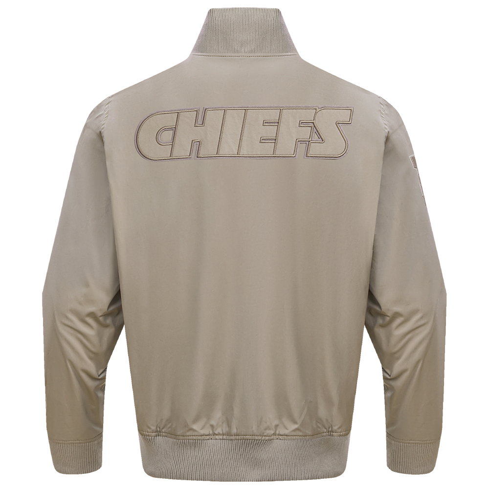 NFL KANSAS CITY CHIEFS NEUTRAL MEN'S  TWILL JACKET (TAUPE)