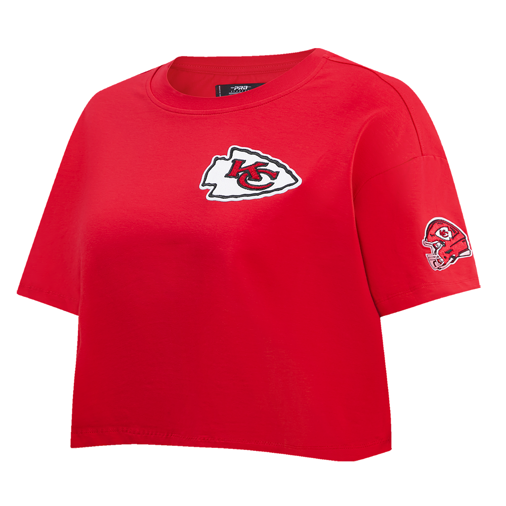 NFL KANSAS CITY CHIEFS CLASSIC WOMEN'S SINGLE JERSEY BOXY TEE (RED)