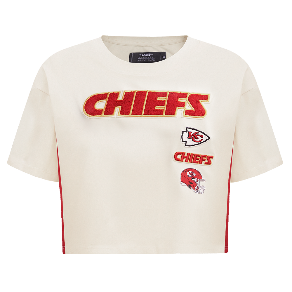 NFL KANSAS CITY CHIEFS RETRO CLASSIC T-SHIRT À COUPE CARRÉE POUR FEMME (COQUILLE D'ŒUF)