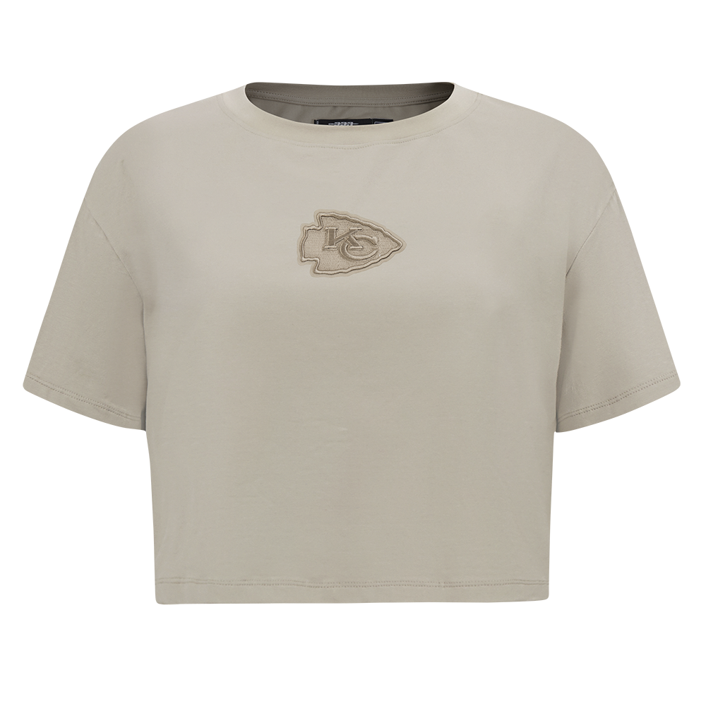 NFL KANSAS CITY CHIEFS WINGSPAN WOMEN'S SJ BOXY TEE (TAUPE)