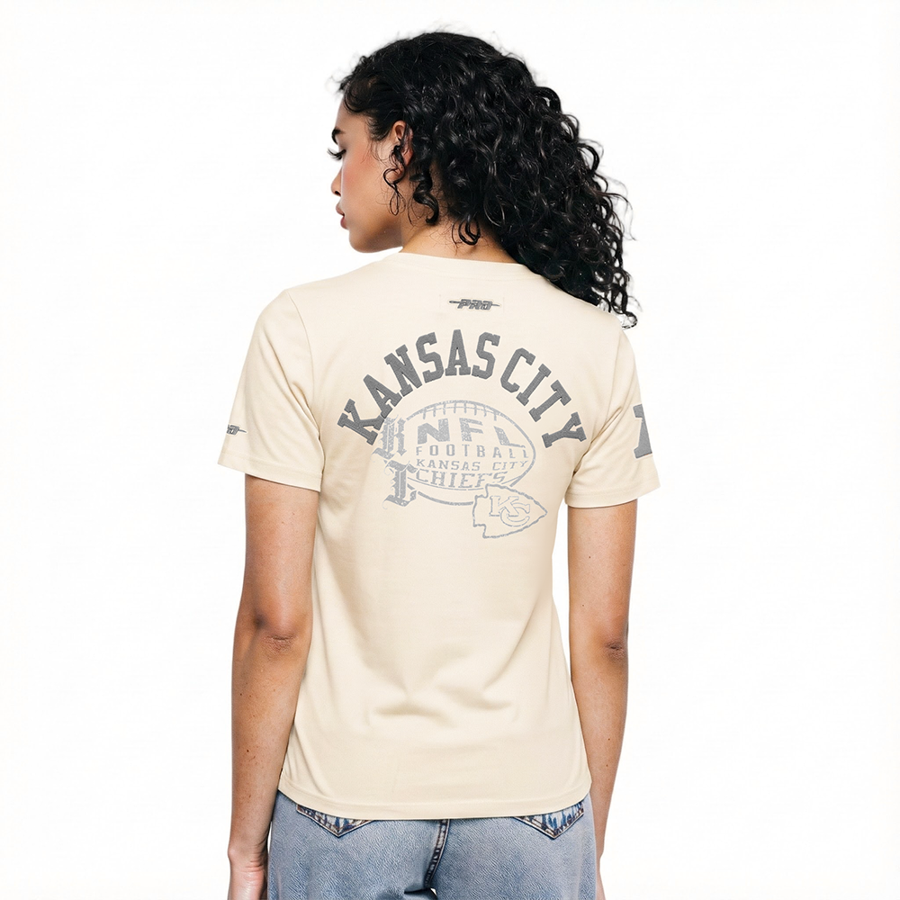 NFL KANSAS CITY CHIEFS STREET TEAM WOMEN'S SJ SLIM FIT TEE (EGGSHELL)