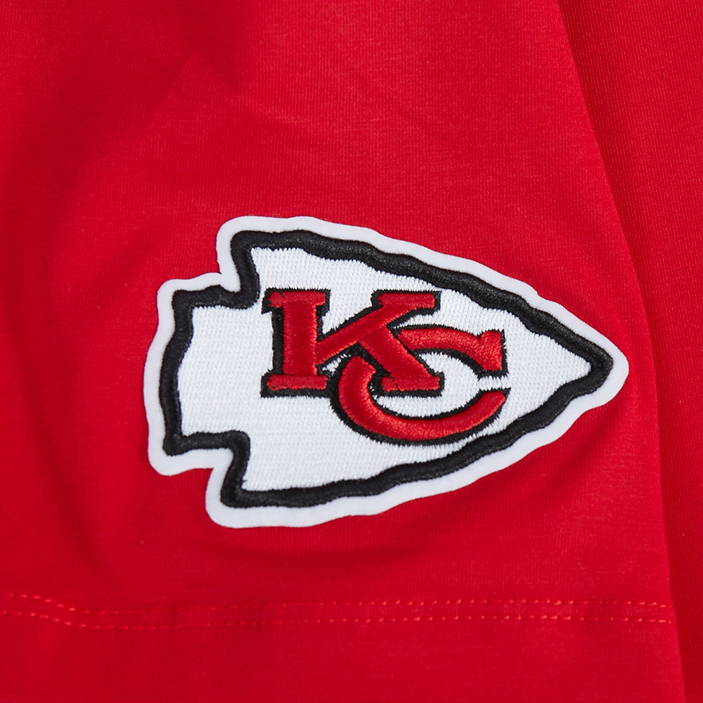 NFL KANSAS CITY CHIEFS PATRICK MAHOMES #15 CLASSIC PNN T-SHIRT EN JERSEY SIMPLE À COUPE CARRÉE POUR FEMME (ROUGE)