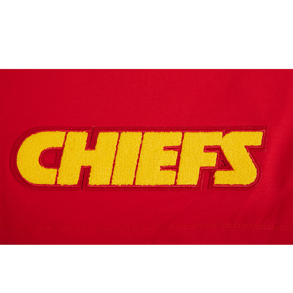 NFL KANSAS CITY CHIEFS PATRICK MAHOMES #15 CLASSIC PNN T-SHIRT EN JERSEY SIMPLE À COUPE CARRÉE POUR FEMME (ROUGE)