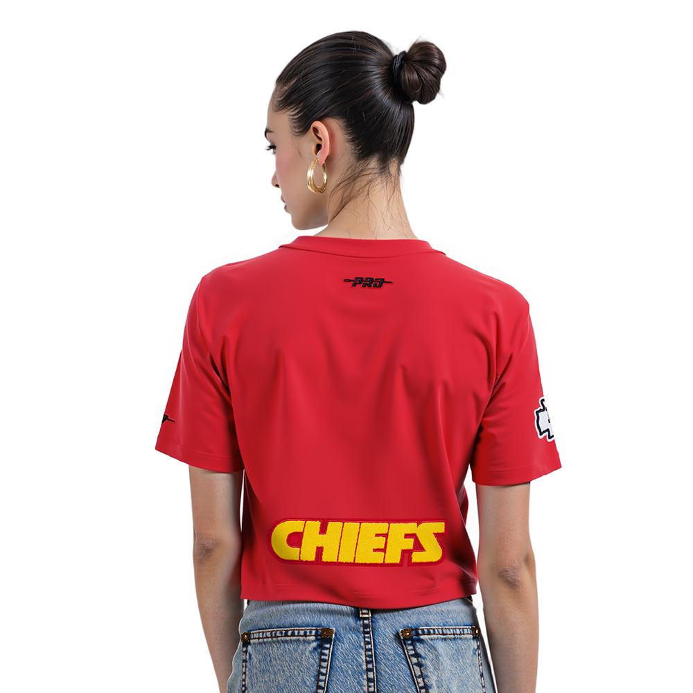 NFL KANSAS CITY CHIEFS PATRICK MAHOMES #15 CLASSIC PNN WOMEN'S SJ BOXY TEE (Red)