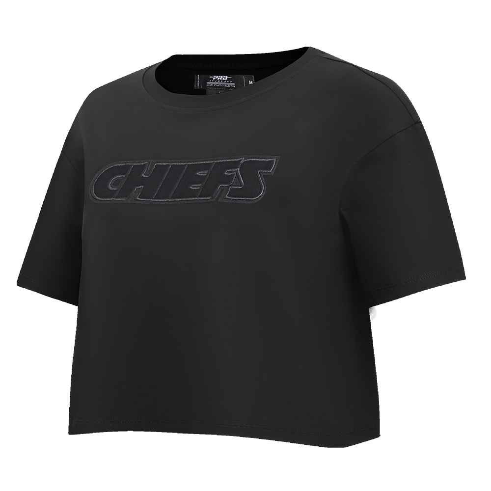 NFL KANSAS CITY CHIEFS NEUTRAL T-SHIRT À COUPE CARRÉE POUR FEMME (NOIR)
