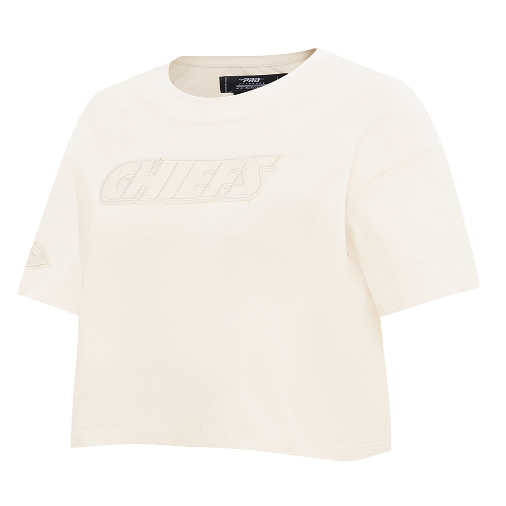 NFL KANSAS CITY CHIEFS NEUTRAL WOMEN'S BOXY TEE (EGGSHELL)
