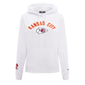 NFL KANSAS CITY CHIEFS CLASSIC WOMEN'S FLC PO HOODIE (WHITE)