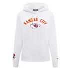 NFL KANSAS CITY CHIEFS CLASSIC WOMEN'S FLC PO HOODIE (WHITE)