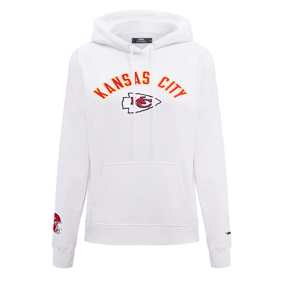 NFL KANSAS CITY CHIEFS CLASSIC WOMEN'S FLC PO HOODIE (WHITE)