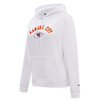 NFL KANSAS CITY CHIEFS CLASSIC WOMEN'S FLC PO HOODIE (WHITE)