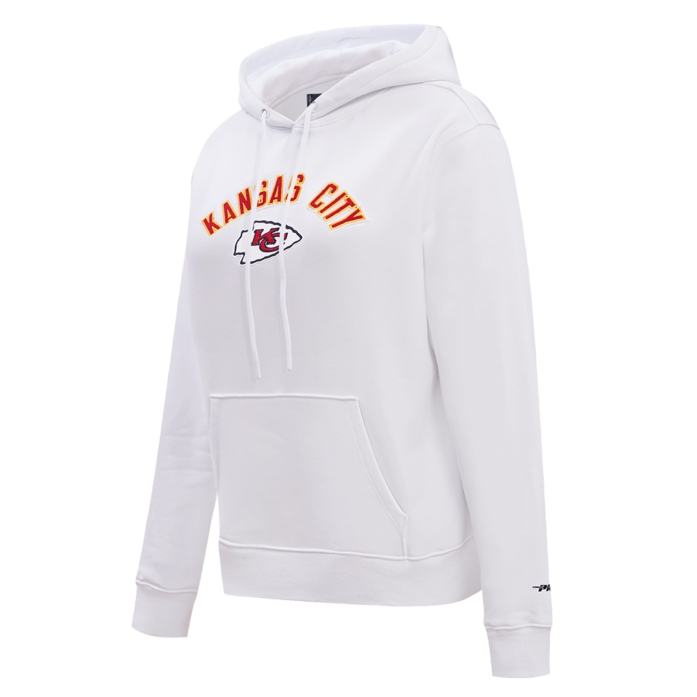 NFL KANSAS CITY CHIEFS CLASSIC WOMEN'S FLC PO HOODIE (WHITE)