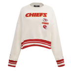 NFL KANSAS CITY CHIEFS RETRO CLASSIC CHANDAIL À COL ROND CÔTELÉ POUR FEMME (COQUILLE D'ŒUF/ROUGE)
