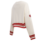 NFL KANSAS CITY CHIEFS RETRO CLASSIC CHANDAIL À COL ROND CÔTELÉ POUR FEMME (COQUILLE D'ŒUF/ROUGE)
