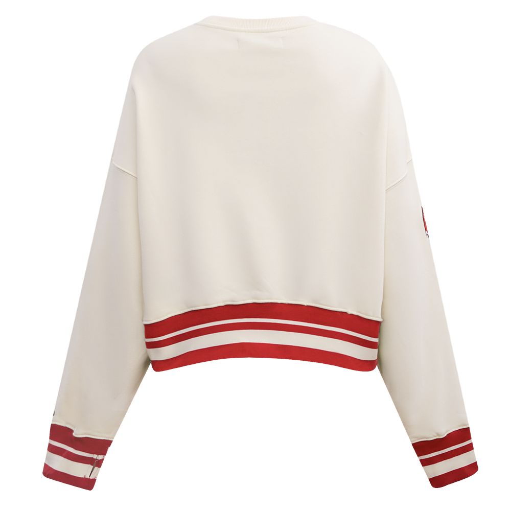 NFL KANSAS CITY CHIEFS RETRO CLASSIC CHANDAIL À COL ROND CÔTELÉ POUR FEMME (COQUILLE D'ŒUF/ROUGE)