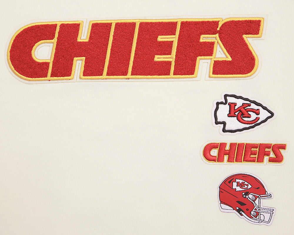NFL KANSAS CITY CHIEFS RETRO CLASSIC CHANDAIL À COL ROND CÔTELÉ POUR FEMME (COQUILLE D'ŒUF/ROUGE)