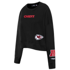 NFL KANSAS CITY CHIEFS WINGSPAN CHANDAIL À COL ROND EN MOLLETON POUR FEMME (NOIR)