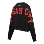 NFL KANSAS CITY CHIEFS WINGSPAN CHANDAIL À COL ROND EN MOLLETON POUR FEMME (NOIR)