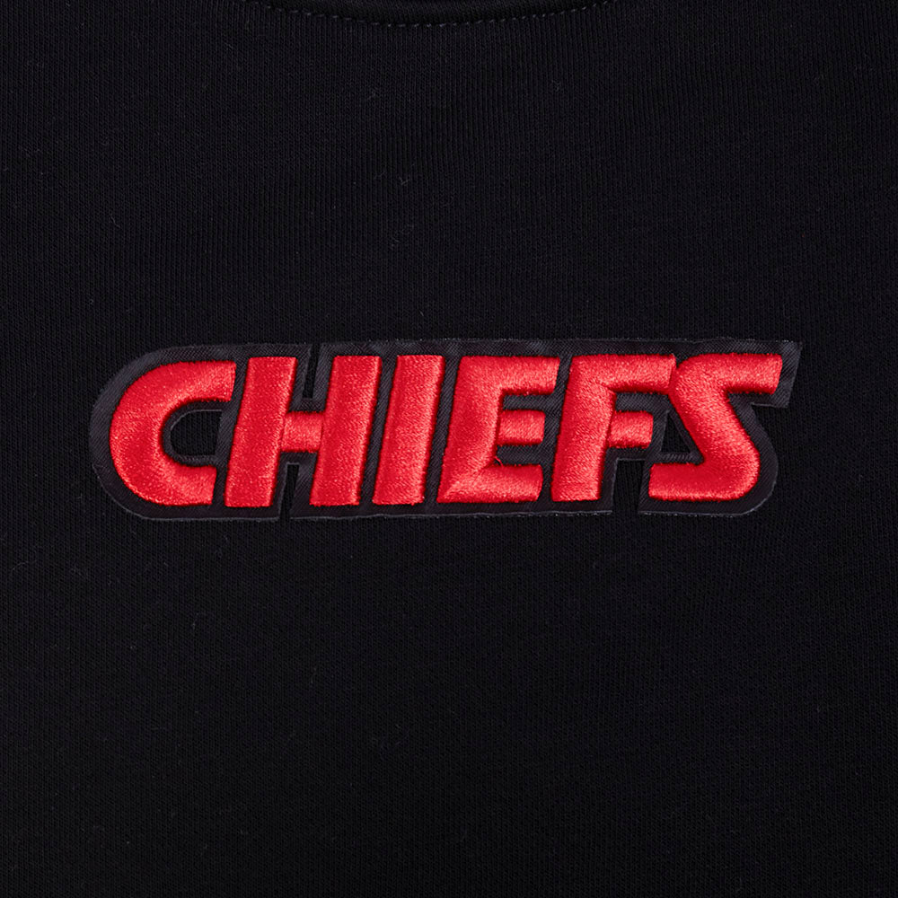 NFL KANSAS CITY CHIEFS WINGSPAN CHANDAIL À COL ROND EN MOLLETON POUR FEMME (NOIR)