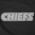 NFL KANSAS CITY CHIEFS REVERSE FRENCH TERRY WOMEN'S FLEECE CREWNECK (BLACK)
