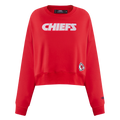NFL KANSAS CITY CHIEFS GAME DAY CLASSICS WOMEN'S DOUBLE KNIT CREWNECK (RED)