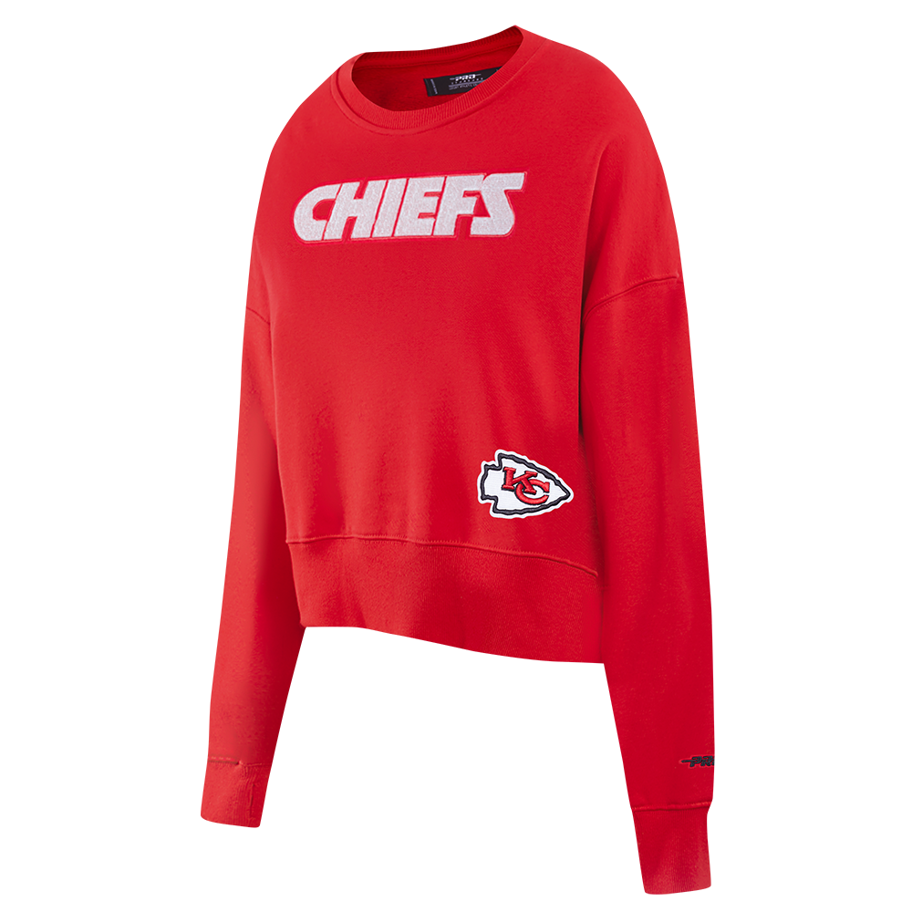 NFL KANSAS CITY CHIEFS GAME DAY CLASSICS WOMEN'S DOUBLE KNIT CREWNECK (RED)