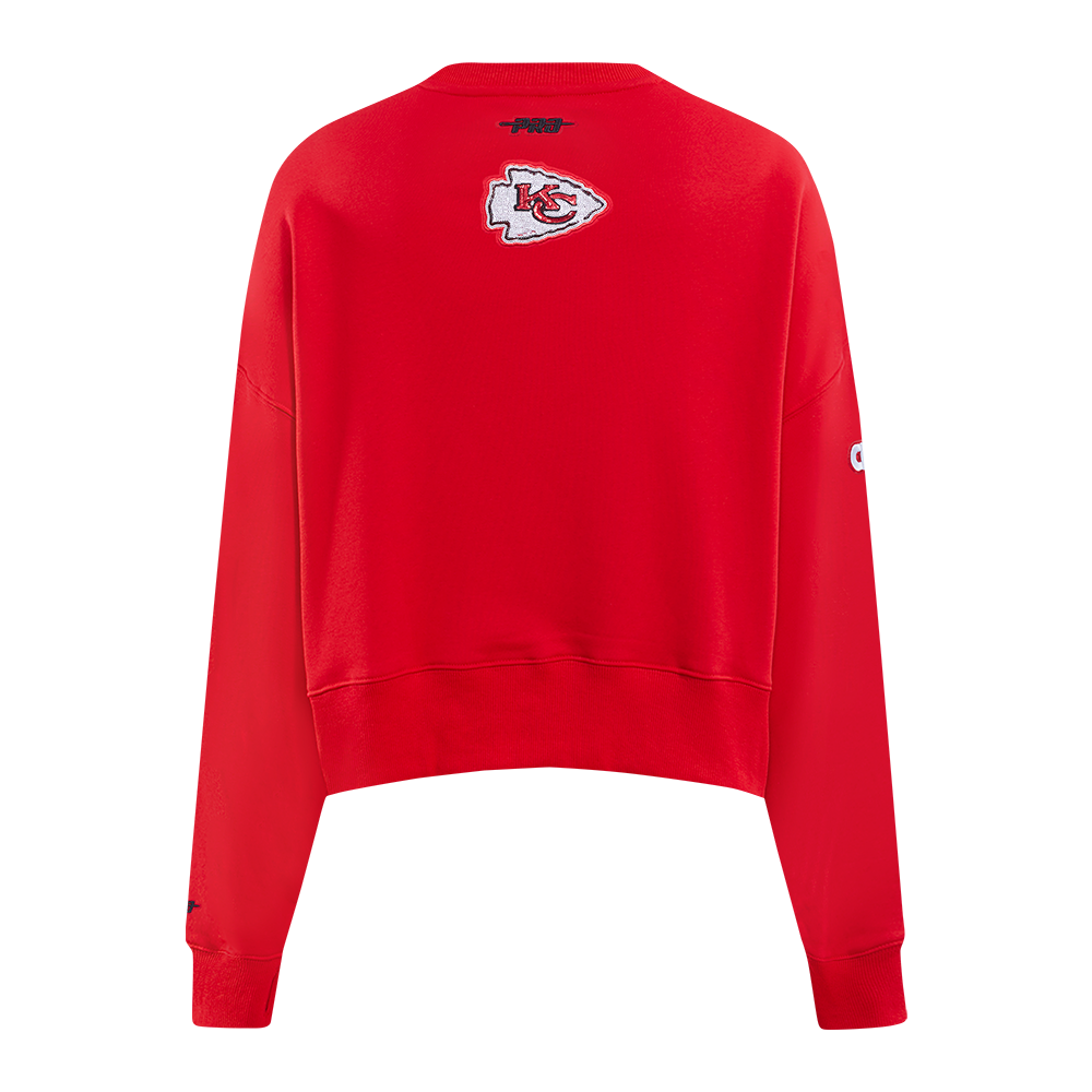 NFL KANSAS CITY CHIEFS GAME DAY CLASSICS WOMEN'S DOUBLE KNIT CREWNECK (RED)