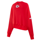 NFL KANSAS CITY CHIEFS GAME DAY CLASSICS WOMEN'S DOUBLE KNIT CREWNECK (RED)