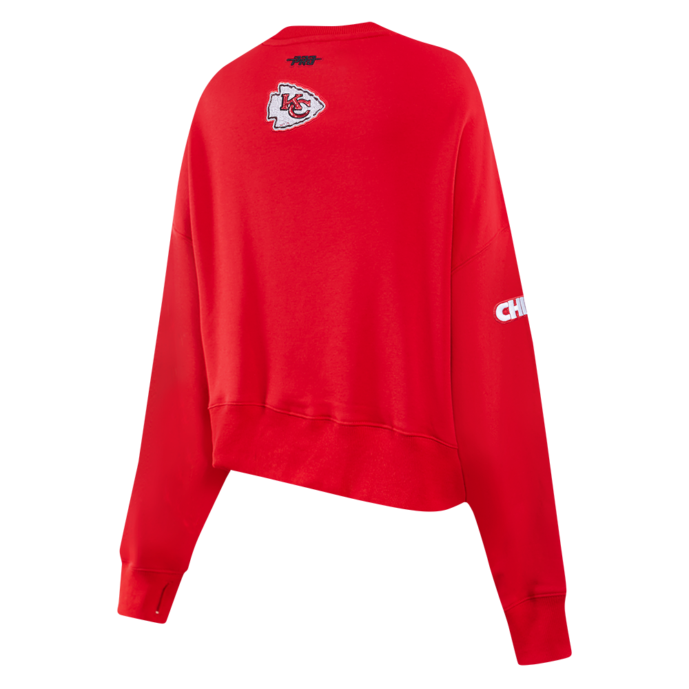 NFL KANSAS CITY CHIEFS GAME DAY CLASSICS WOMEN'S DOUBLE KNIT CREWNECK (RED)