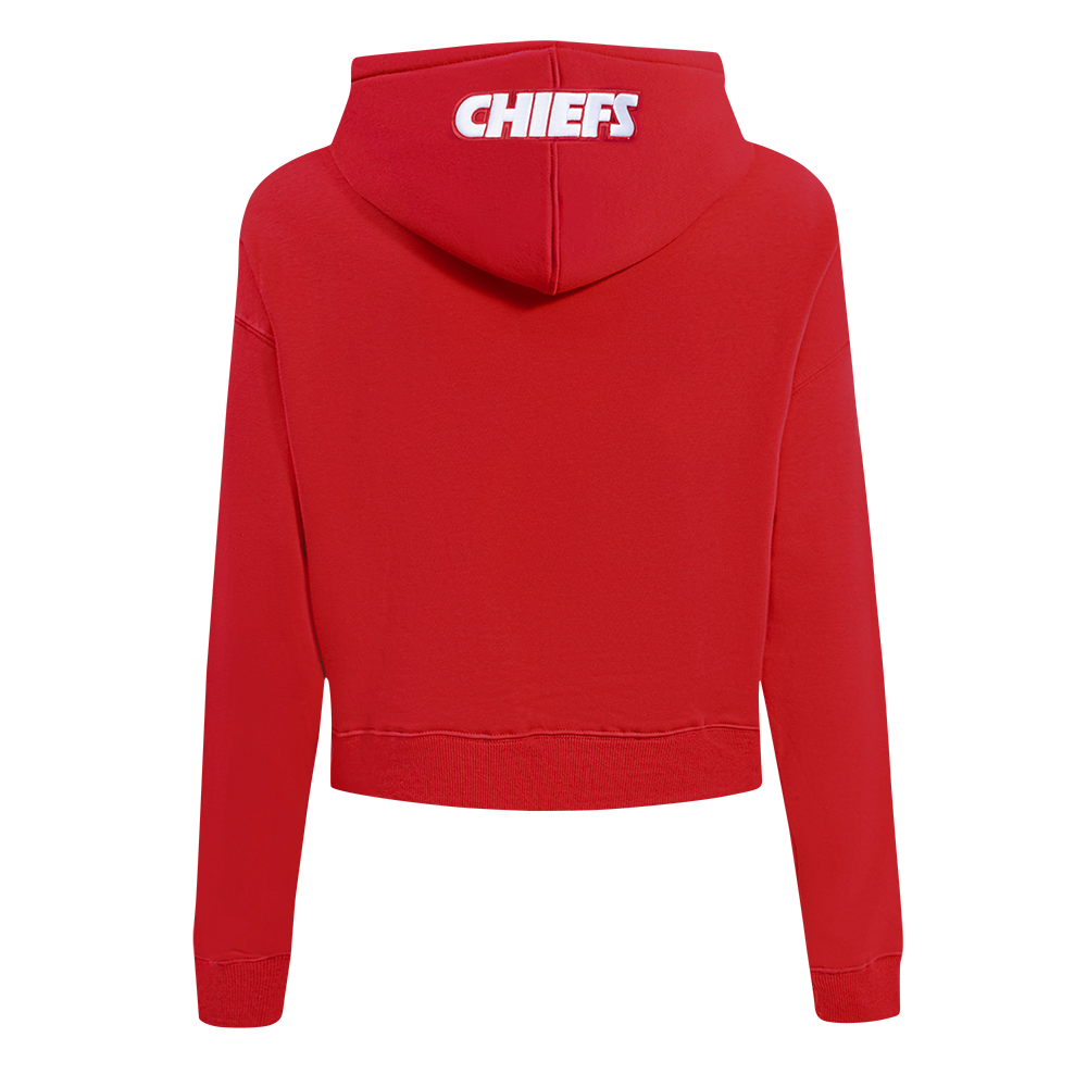NFL KANSAS CITY CHIEFS GAME DAY CLASSICS WOMEN'S DK CROPPED PO HOODIE (RED)