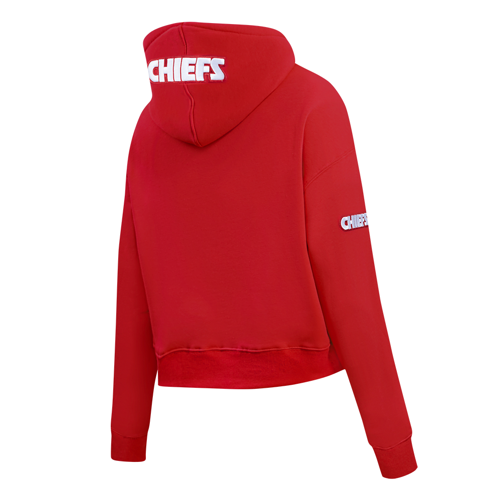 NFL KANSAS CITY CHIEFS GAME DAY CLASSICS WOMEN'S DK CROPPED PO HOODIE (RED)