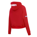 NFL KANSAS CITY CHIEFS GAME DAY CLASSICS WOMEN'S DK CROPPED PO HOODIE (RED)