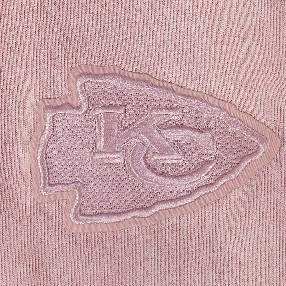 NFL KANSAS CITY CHIEFS WASHED CLASSIC CHANDAIL À COL ROND EN MOLLETON FRANÇAIS DÉLAVÉ À L'ENZYME POUR FEMME (MAUVE DÉLAVÉ)